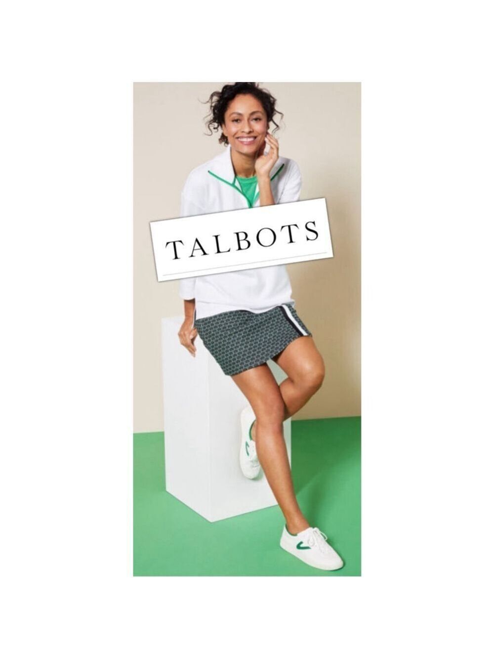 Talbots Y2K Style Sporty Spice Wrap size M Golf Skort Breathable piqué fabric